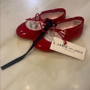 Janie and Jack Glossy Red Kids Dress Shoes
